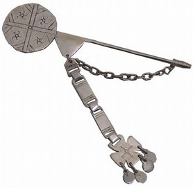 Alfiler de joyería mapuche "Tupu" 02 Alfiler de joyería mapuche "Tupu" 02