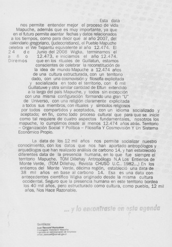 Agenda mapuche 2008: Zyklen (03)