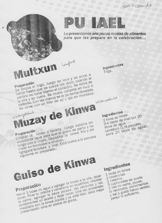 Mapuche-Rezepte: Brot, Getr�nk,
                            Gericht