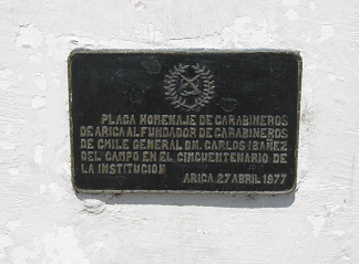 La placa del monumento