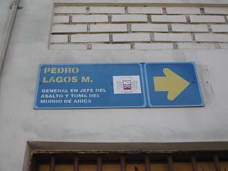 Placa calle Lagos