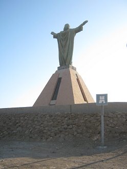 El monumento Cristo, vista de
                                    atrs
