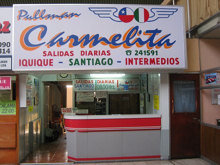 Der Schalter der Busfirma Camelita