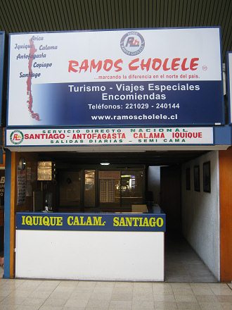 Schalter der Busfirma Ramos Cholole