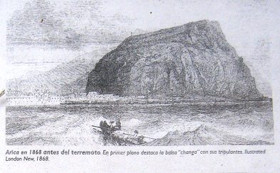 Artikel 6, Foto 02: Sicht mit
                                  Arica und dem Morroberg im Jahre 1868
