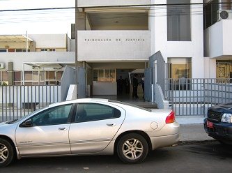 Encalada-Strasse, der Eingang zum
                                Appellationsgericht