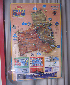 Hostal Villarica, mapa de la regi�n
                              de Arica