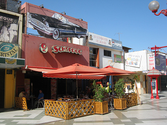 Pasaje peatonal 21 de Mayo, caf� en la
                        calle "Schopdog"