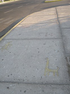 Avenida San Mart�n, dise�os en la acera