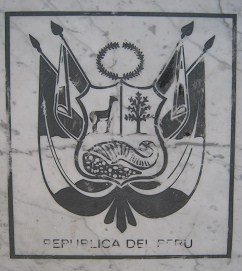 Placa de c�nsules, el escudo del
                                Per�