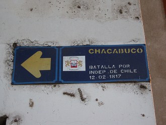 Placa de la avenida Chacabuco