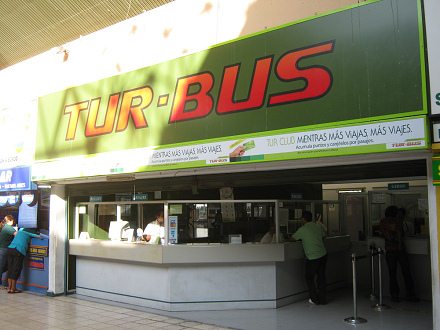Ventanilla de la agencia Tur Bus