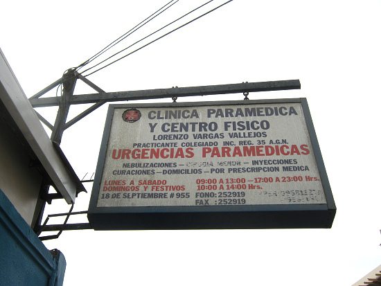 18.-September-Allee, die Tafel der
                                Heilpraktikerklinik