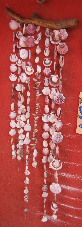 Keramikwerkstatt,
                            Muschel-Schnecken-Mobile 03, Nahaufnahme