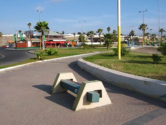 Banco en la playa Chinchorro