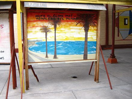 Cuadro indicando que Arica tendr�a
                          siempre un clima templado