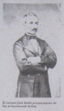 Art�culo 16: Jos� Balta fue el
                                    principal propulsor del Plan de
                                    Reconstrucci�n de Arica despu�s del
                                    maremoto del a�o 1868