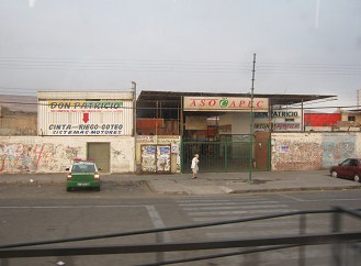 Panamericana, la entrada del
                                terminal Asocapec