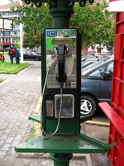 Sotomayorstrasse / Pratstrasse, ein
                          �ffentliches Telefon, Nahaufnahme