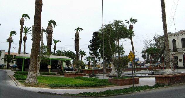 Der Zugplatz von Arica, Panorama,
                          Nahaufnahme