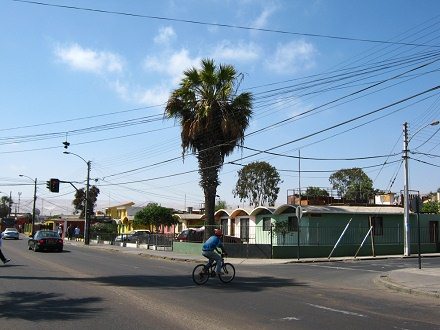 Avenida Santa Mar�a con casitas con
                                techo de arco