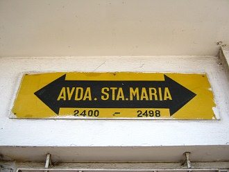 Avenida Santa Mar�a, la placa