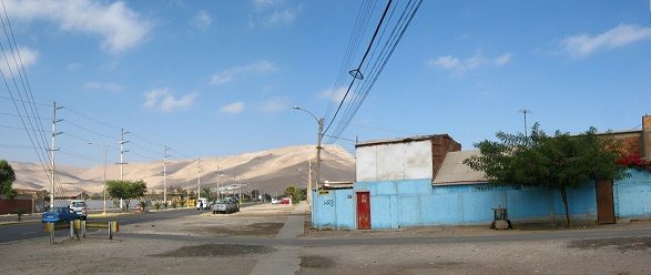 Kreuzung der Rocca-Allee mit der
                          Pumire-Strasse, Panoramafoto