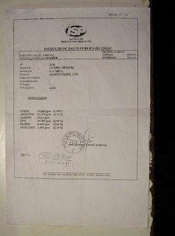 Certificado de Mar�a
                        Cristian con metales
