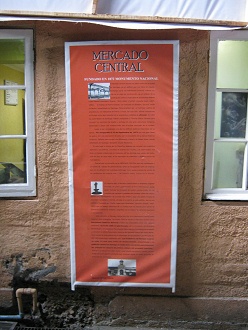 Mercado central, texto con la historia del
                        mercado