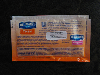 Salatsosse "Hellmanns Caesar",
                          R�ckseite