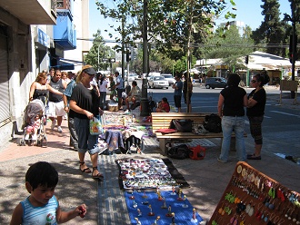 Pius-IX.-Strasse, Strassenst�nde auch
                          Decken