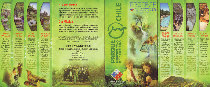 Metropolitano-Park, R�ckseite der
                            Karte