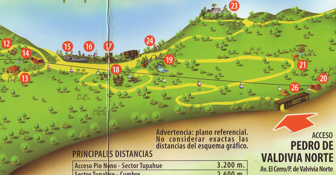 Karte des Metropolitano-Parks, Teil
                                2