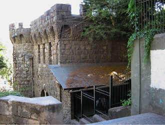 Die Talstation "Pius IX."
                          ("Pio Nono") der Standseilbahn