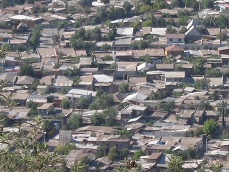 Aussicht auf Santiago,
                                  Nahaufnahme 1