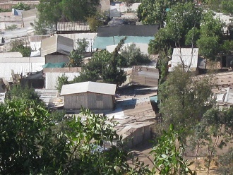 Aussicht auf Santiago de Chile,
                                  Nahaufnahme 2