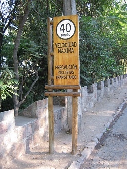 Geschwindigkeitstafel 40 km/h,
                          Nahaufnahme