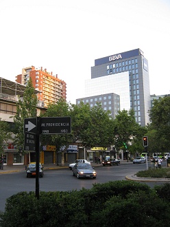 Die Kreuzung Valdivia / Providencia