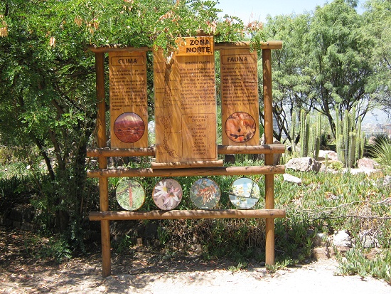 Grosse Hinweistafel zur n�rdlichen
                          Vegetationszone Chiles