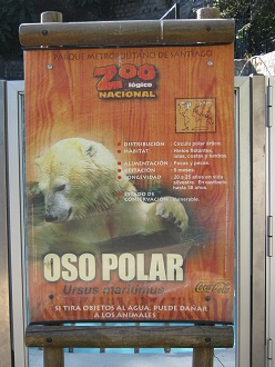 Tafel mit Angaben �ber den Polarb�r