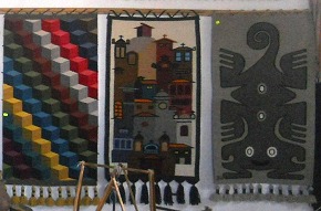 Pared con tejidos, primer plano 03