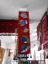 Wandbehang mit Fischen