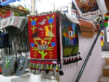 Wandbehang mit einem Vogelbaum