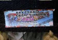 Etiqueta de la tienda C�ndor