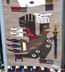 Wandteppich mit dem unteren,
                                    gefl�gelten Gott (Ausserirdischer)