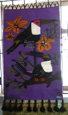 Wandteppich mit Vogeldesigns mit einem
                            Tucan