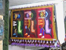 Wandtepiche mit G�ttern, Nahaufnahme