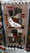 Tejido con dioses alados