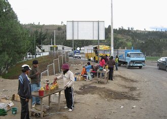 Fr�chtest�nde an einer Kreuzung