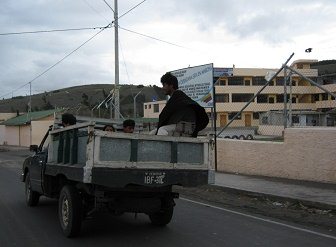 Personentransport auf einem Pickup